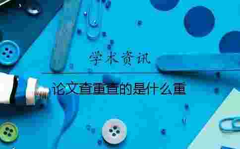 論文查重查的是什么重 論文查重查的是什么重