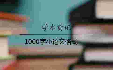 1000字小論文格式